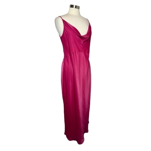 ANTHROPOLOGIE The Elyse Raspberry Slip Dress size XL - Picture 3 of 9